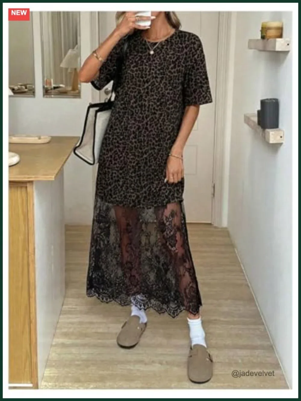Women's Lace Maxi Dress Boho Short Sleeve Shift Dress with Floral Overlay,
